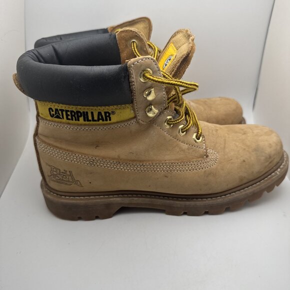 Caterpillar Steel Toe Boots Womens Size 10 Hiking Work Boots Oil Resistant - Picture 1 of 6